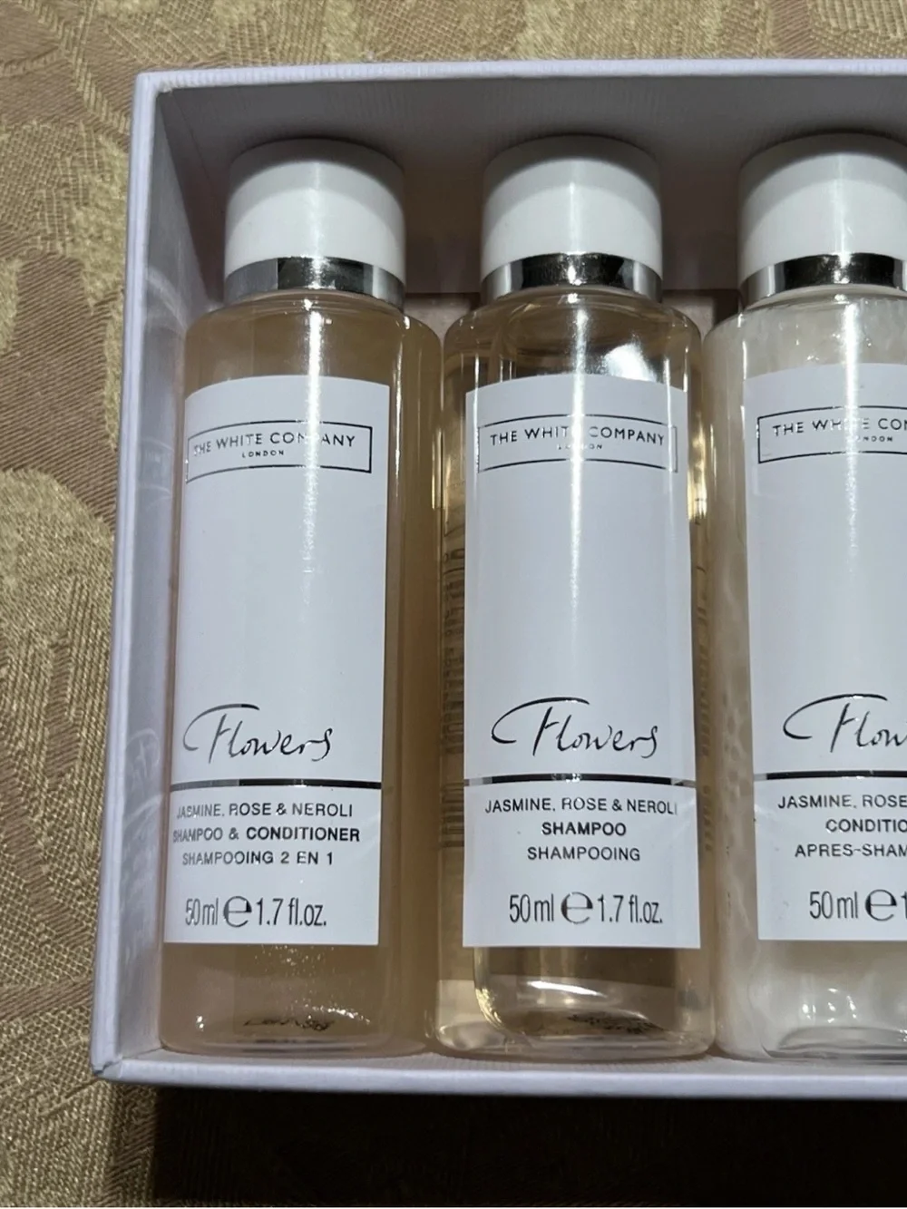 The White Company London Flowers bath & body Travel Size Gift Set Box